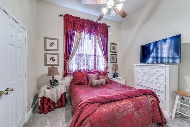 209 Timberbluff Ln, Murphy, TX 75094 - bedroom with baseboards, carpet, and a ceiling fan