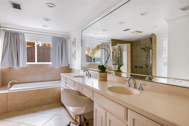 5230 Boca Raton Dr, Dallas, TX 75229 - full bath with visible vents, a sink, and tile patterned flooring