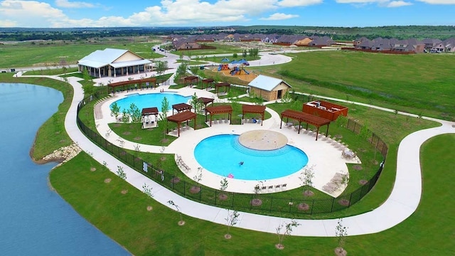 144 Welch Folly Ln, Aledo, TX 76008 - bird's eye view of a pool