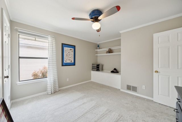 5835 Mapleshade Ln, Dallas, TX 75252 - unfurnished bedroom featuring crown molding, carpet, baseboards, and ceiling fan