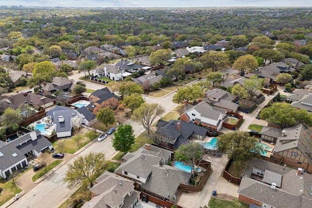 5835 Mapleshade Ln, Dallas, TX 75252 - aerial view of property's location with nearby suburban area and a pool area