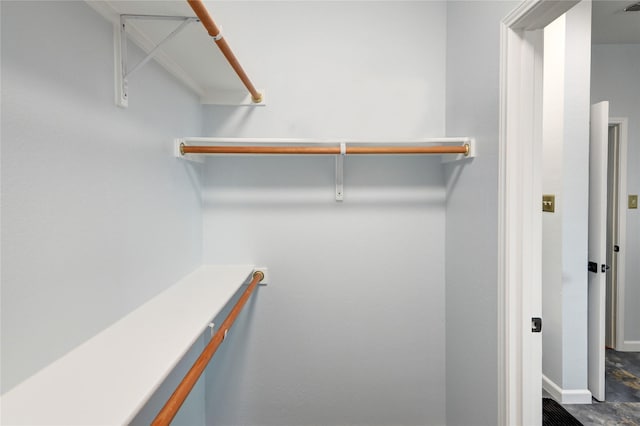 view of walk in closet