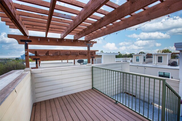 deck with a pergola