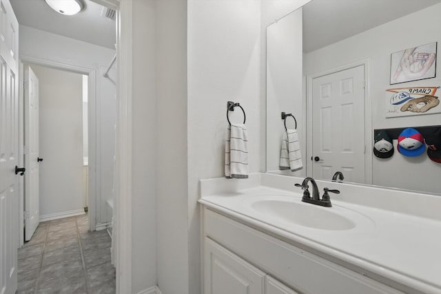 820 Clearlake Dr, Prosper, TX 75078 - bathroom with vanity and baseboards