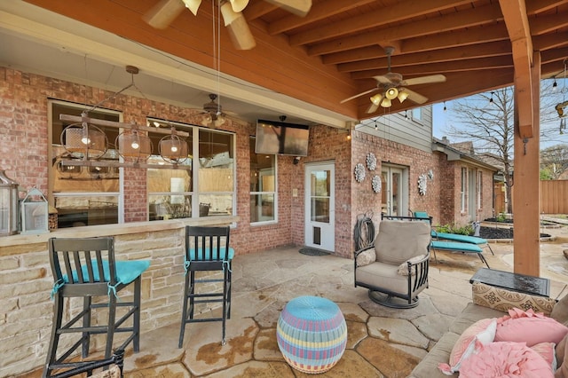 820 Clearlake Dr, Prosper, TX 75078 - view of patio / terrace with ceiling fan