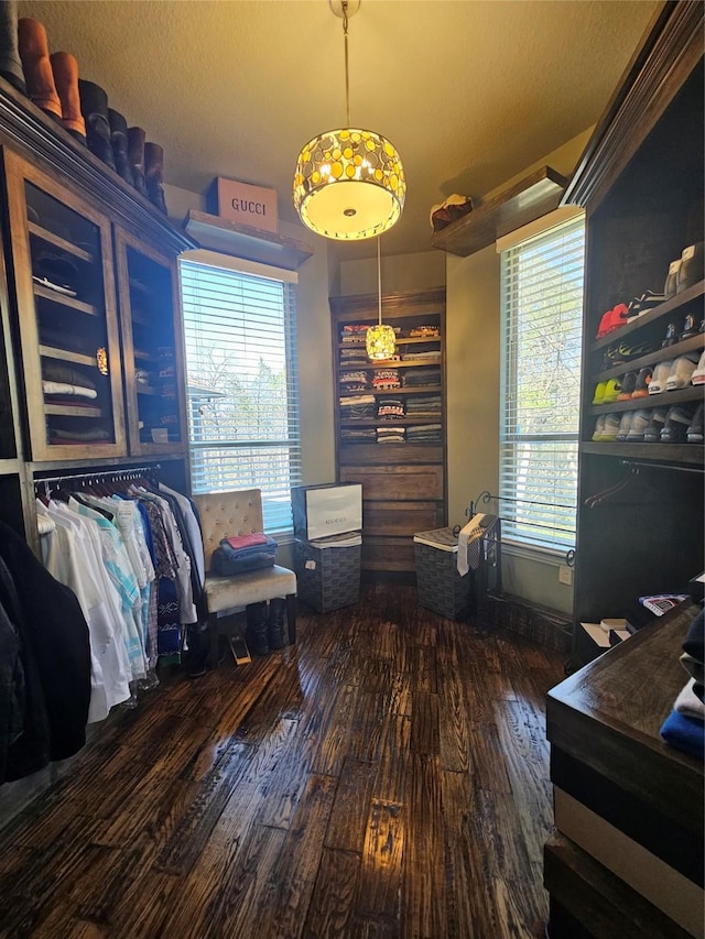 interior space featuring wood-type flooring
