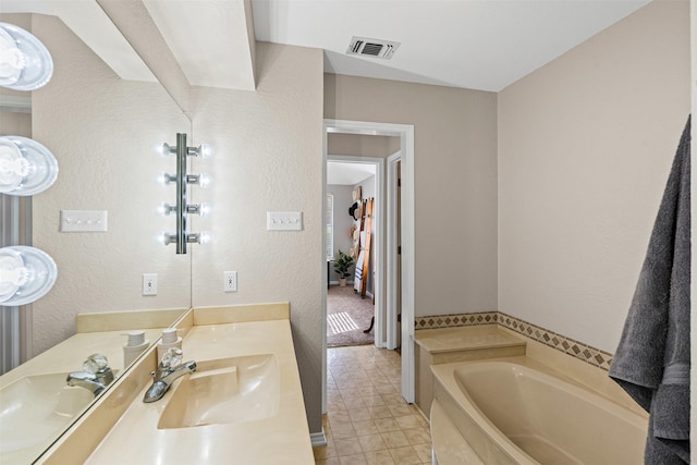 161 Mariah Dr, Weatherford, TX 76087 - full bathroom with a bath, tile patterned flooring, and vanity