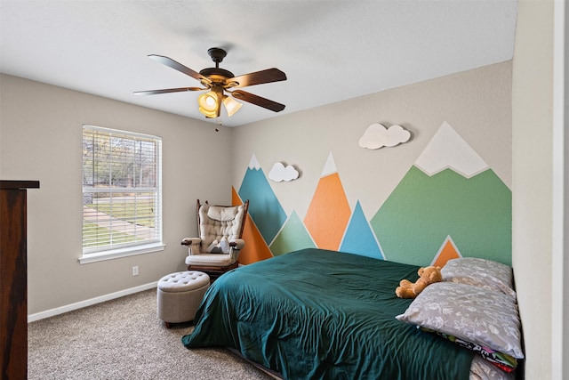 161 Mariah Dr, Weatherford, TX 76087 - bedroom featuring baseboards, carpet floors, and ceiling fan
