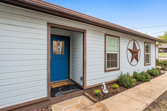 view of doorway to property