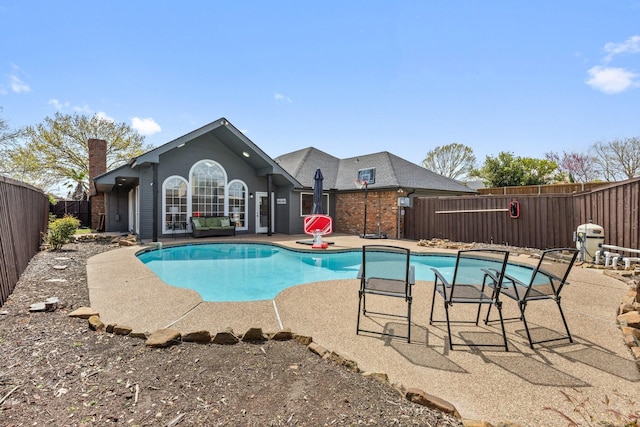 1207 Thoreau Ln, Allen, TX 75002 - view of swimming pool featuring a fenced backyard and a patio area