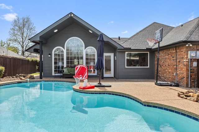 1207 Thoreau Ln, Allen, TX 75002 - view of swimming pool featuring a patio area and fence
