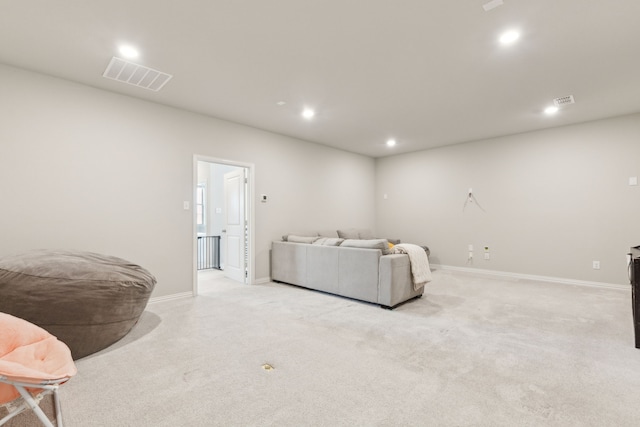 2549 Stella Ln, Northlake, TX 76247 - living room with recessed lighting, light colored carpet, and baseboards