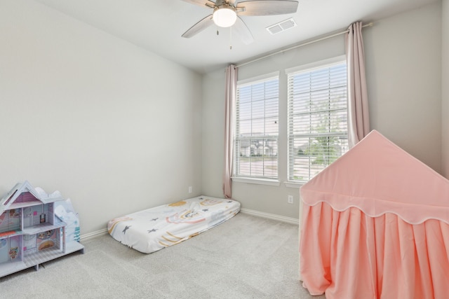 2549 Stella Ln, Northlake, TX 76247 - bedroom with baseboards, carpet floors, and a ceiling fan