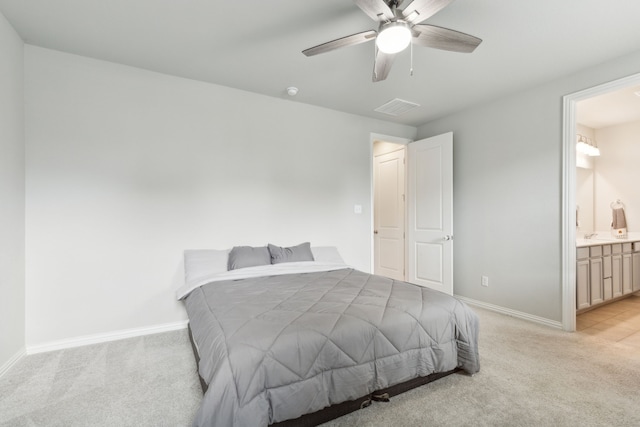 2549 Stella Ln, Northlake, TX 76247 - bedroom featuring light colored carpet, baseboards, and ensuite bath