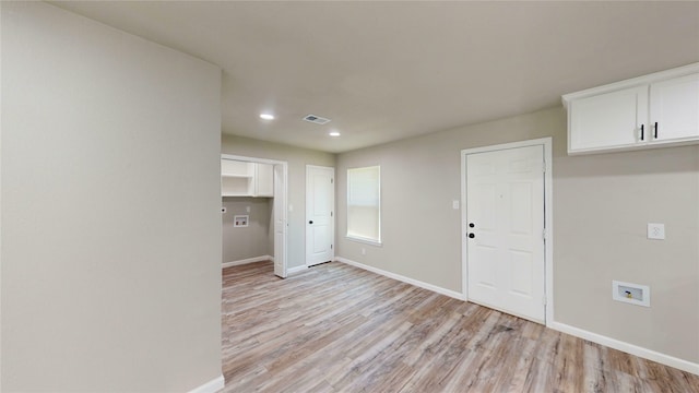 5609 Maceo Ln, Fort Worth, TX 76112 - spare room with baseboards, light wood-style floors, and recessed lighting