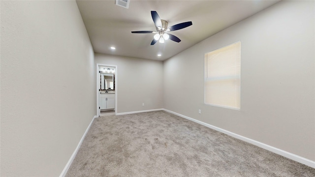 5609 Maceo Ln, Fort Worth, TX 76112 - unfurnished room featuring ceiling fan, carpet floors, baseboards, and recessed lighting