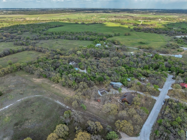 bird's eye view with a rural view