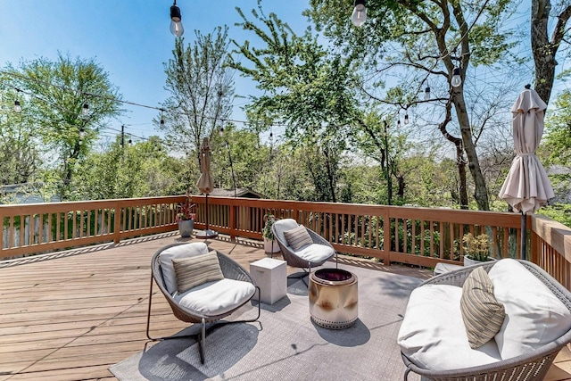 view of wooden terrace
