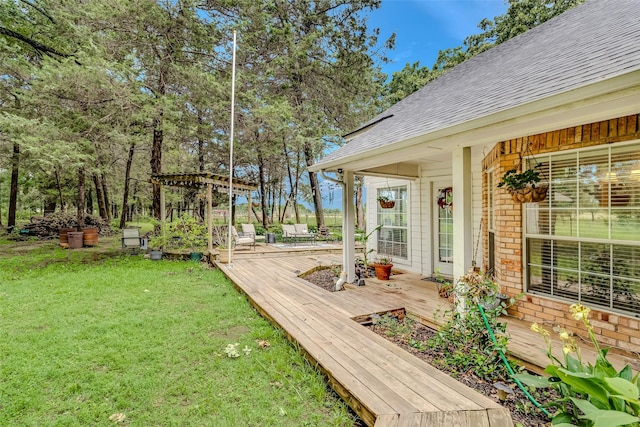 130 Vz County Road 3509, Edgewood, TX 75117 - wooden terrace featuring a lawn