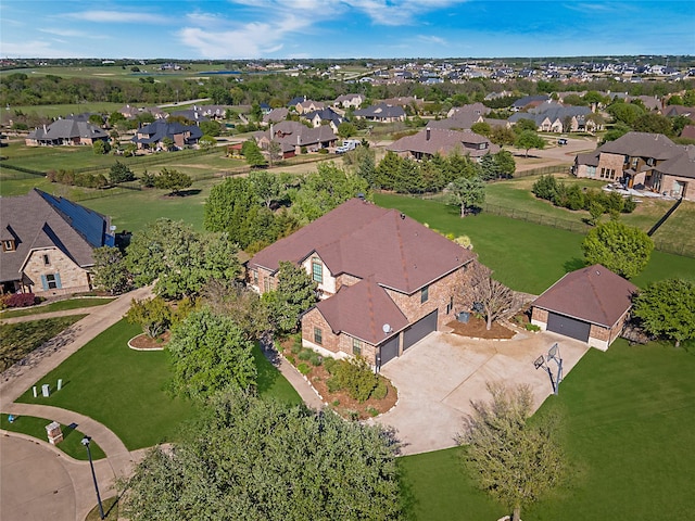 bird's eye view featuring a residential view