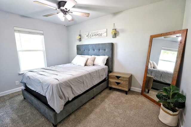 2432 Cottondale Rd, Springtown, TX 76082 - bedroom with carpet, baseboards, and a ceiling fan