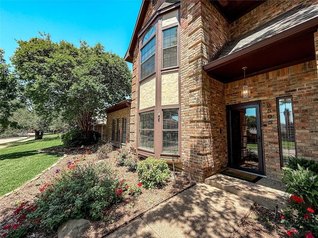 2505 Skipwith Dr, Plano, TX 75023 - entrance to property with a lawn and brick siding
