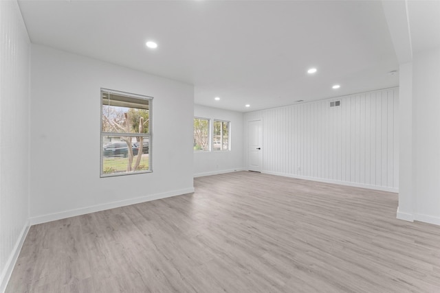 11534 Fernald Ave, Dallas, TX 75218 - spare room with recessed lighting, light wood finished floors, and baseboards