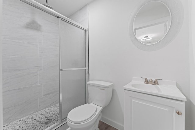 11534 Fernald Ave, Dallas, TX 75218 - bathroom with a shower stall, toilet, and vanity