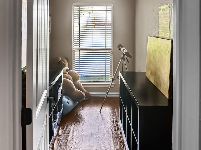 300 Cleve Cole Rd, Denison, TX 75021 - office featuring baseboards and dark wood-style flooring