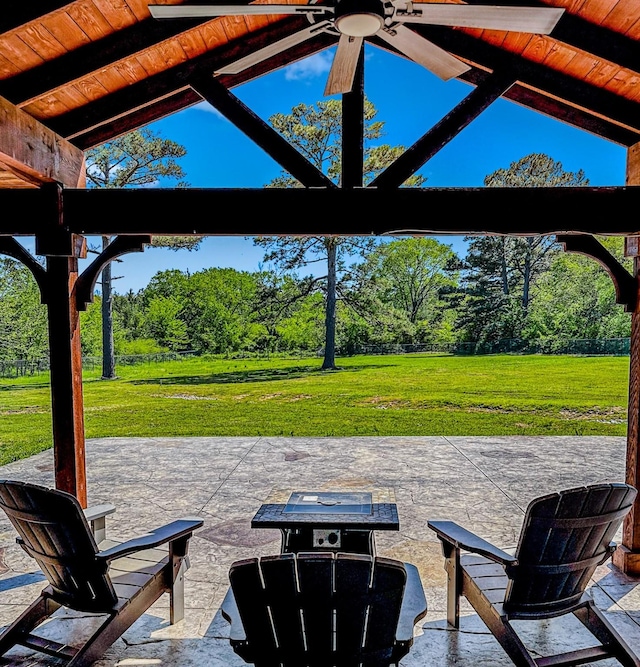 300 Cleve Cole Rd, Denison, TX 75021 - view of patio featuring ceiling fan