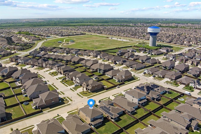 aerial view featuring a residential view