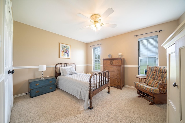 1022 High Meadow Dr, Mount Vernon, TX 75457 - carpeted bedroom with baseboards and a ceiling fan