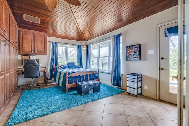 328 S Jackson Ave, Justin, TX 76247 - bedroom featuring wood ceiling and light tile patterned floors