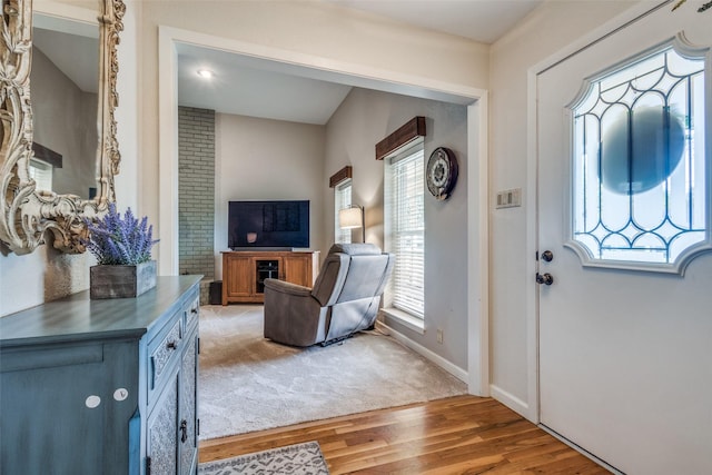 328 S Jackson Ave, Justin, TX 76247 - entryway with light wood-type flooring and baseboards