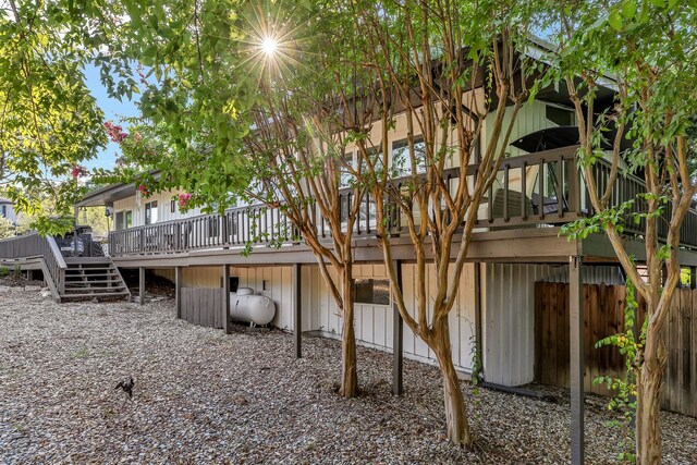 4901 Fairway Ct, De Cordova, TX 76049 - exterior space featuring a deck and stairway