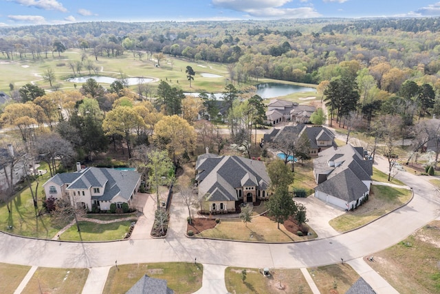 2901 Stewart Way, Tyler, TX 75709 - bird's eye view with a water view, a residential view, and view of golf course
