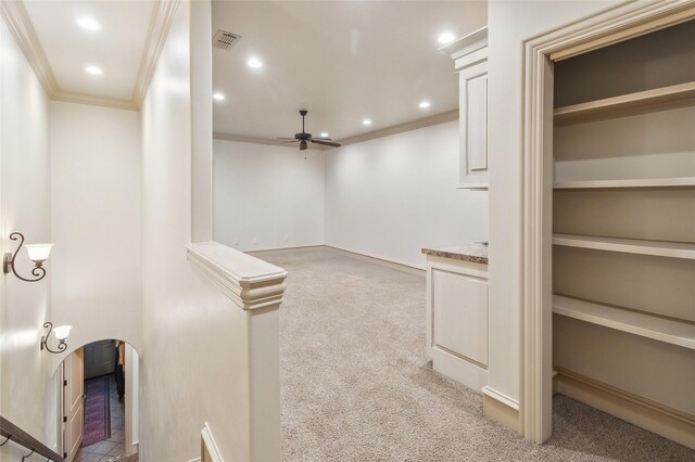 2901 Stewart Way, Tyler, TX 75709 - bedroom featuring baseboards, recessed lighting, carpet flooring, a walk in closet, and lofted ceiling