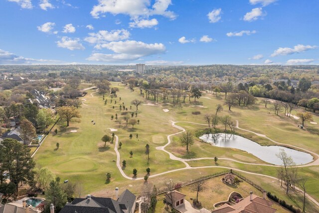2901 Stewart Way, Tyler, TX 75709 - aerial view with a water view and golf course view