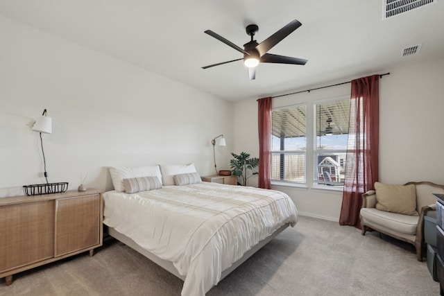 342 Meredith Dr, Fate, TX 75087 - bedroom with light colored carpet, baseboards, and a ceiling fan