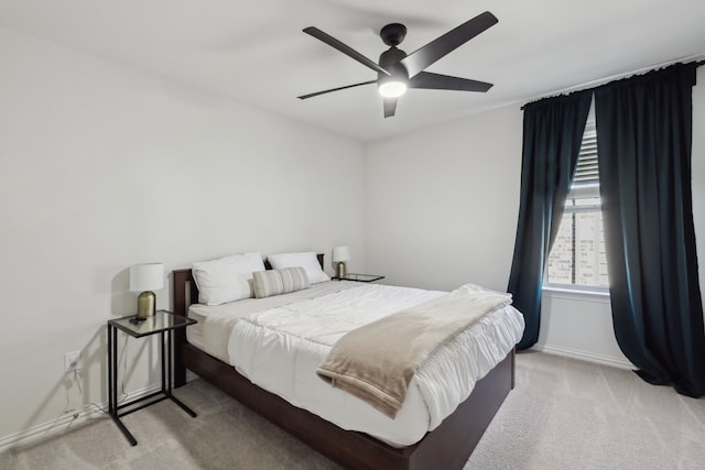 342 Meredith Dr, Fate, TX 75087 - bedroom with light colored carpet, baseboards, and ceiling fan