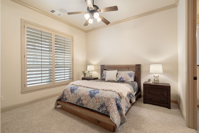 771 Hayden Rd, Lantana, TX 76226 - carpeted bedroom with ornamental molding, multiple windows, and a ceiling fan