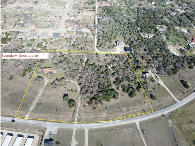 TBA N Oakridge Dr, Hudson Oaks, TX 76087 - map / location with property boundaries highlighted