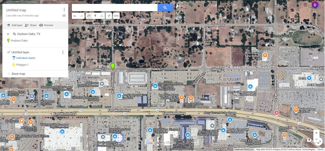 TBA N Oakridge Dr, Hudson Oaks, TX 76087 - aerial overview of property's location