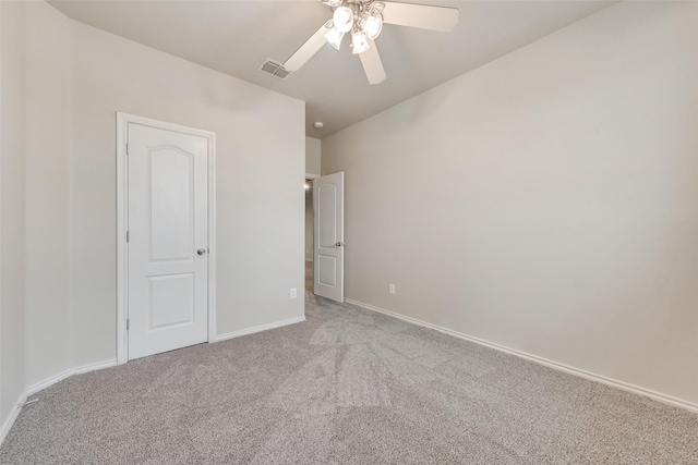 119 Valen Dr, Fate, TX 75189 - unfurnished bedroom featuring light colored carpet, visible vents, ceiling fan, and baseboards