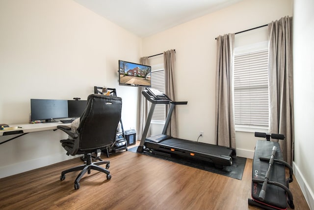 104 Cambridge Ct, Heath, TX 75032 - office area with wood finished floors and baseboards