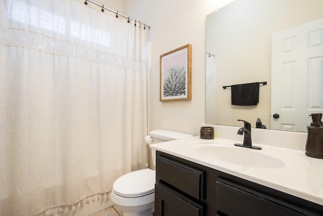 104 Cambridge Ct, Heath, TX 75032 - bathroom featuring toilet, vanity, and tile patterned floors
