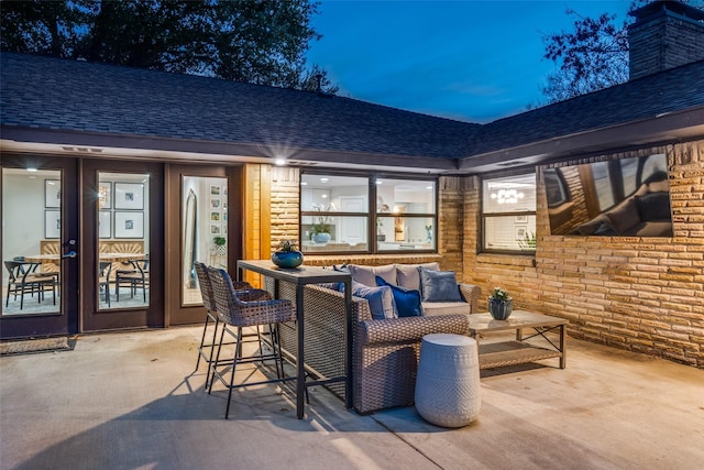 4055 Fawnhollow Dr, Dallas, TX 75244 - view of patio featuring an outdoor living space