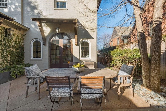 6722 Lakewood Blvd, Dallas, TX 75214 - view of patio with fence and french doors
