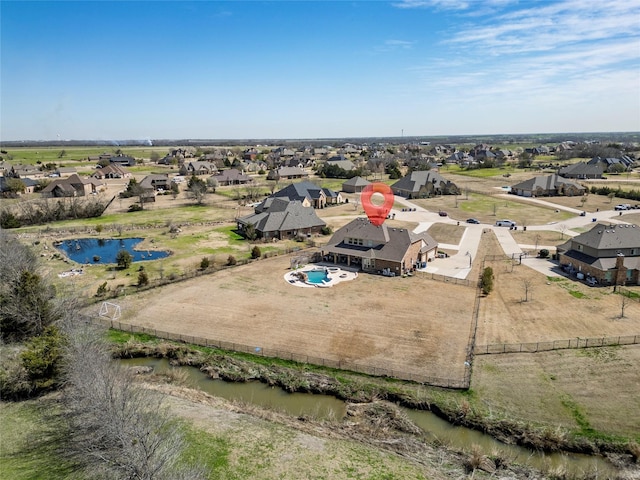 1413 Artesia Ln, Mclendon Chisholm, TX 75032 - drone / aerial view featuring a water view and a residential view