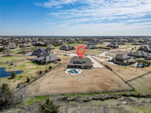 1413 Artesia Ln, Mclendon Chisholm, TX 75032 - aerial view with a water view and a residential view